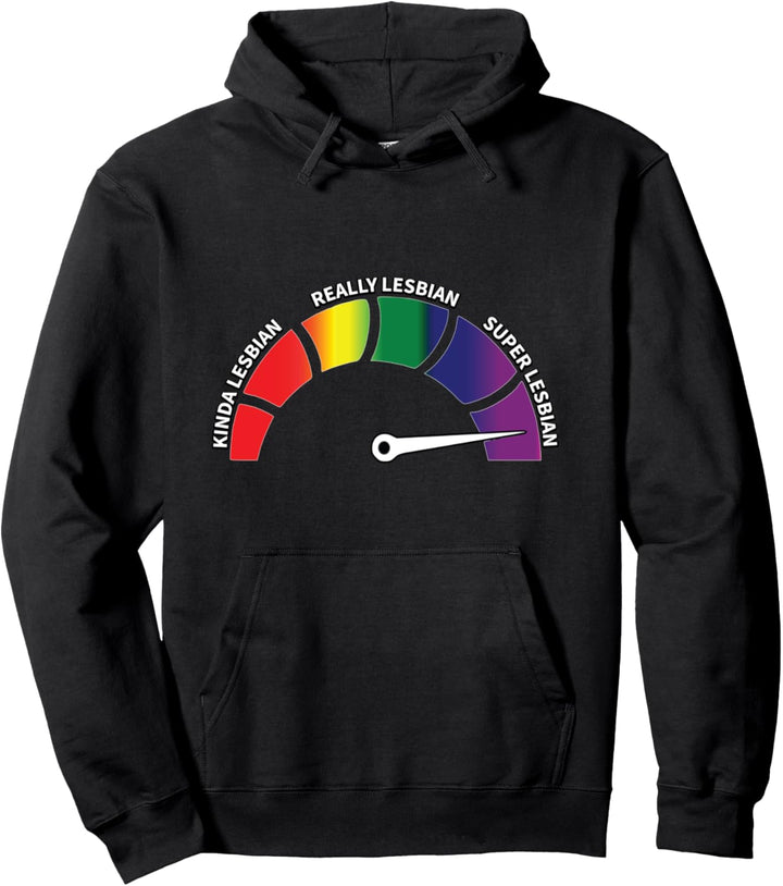 Lesbian Level Funny Lesbians LGBT Badass Sapphic Pullover Hoodie