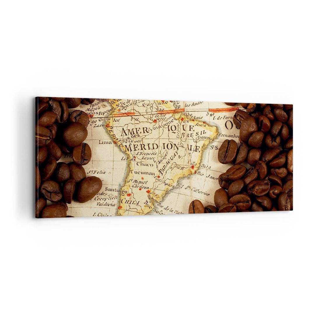 Panorama Bilder auf Leinwand 100x40cm Leinwandbild Südamerika Samen Kaffee Gross Wanddeko Bild Schla