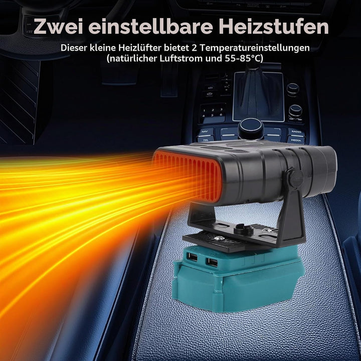 Cuifati Batteriebetriebene Raumheizung, Tragbarer 200-W-Autoheizlüfter, Konstante Temperatur, Elektr
