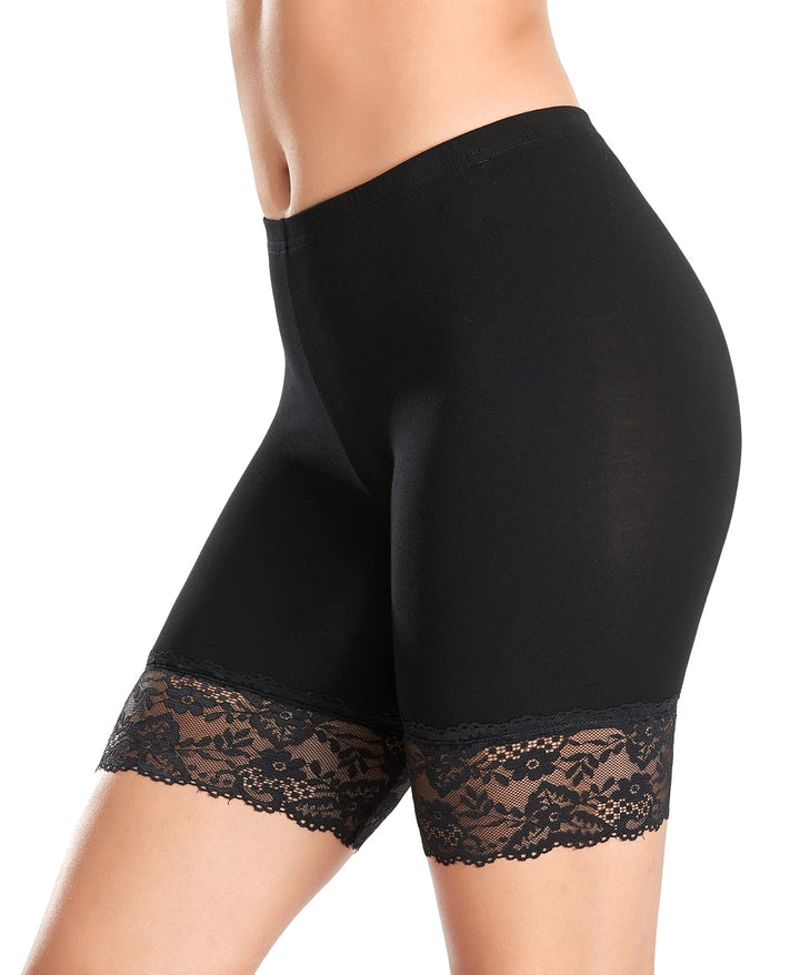 YARRCO Damen Unterhose Spitze Unter Rock Kurze Hose Unter Kleid Radlerhose Slipshorts Hohe Taille Sh