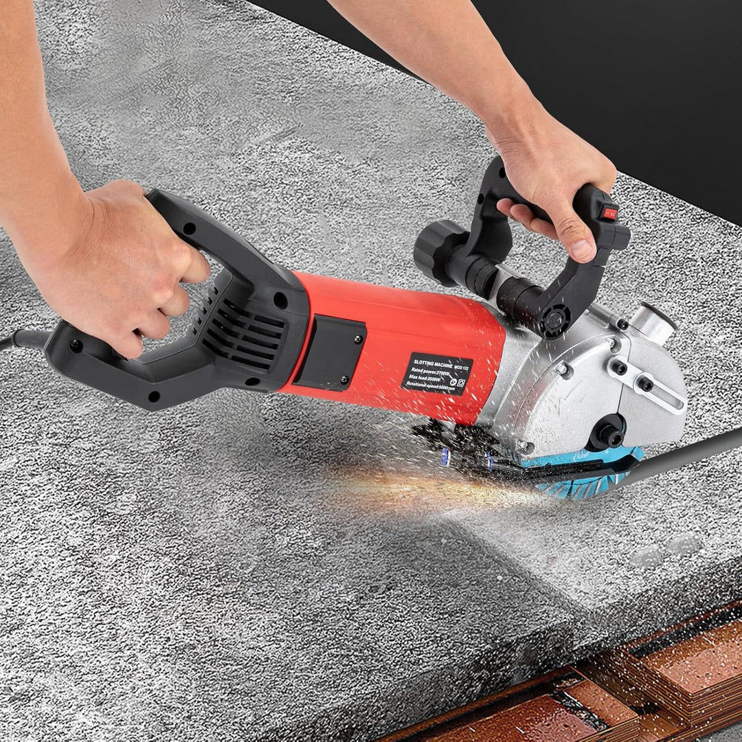 Mauernutfräse,Kabelfräse Wand,Betonschlitzmaschine,Schlitzmaschine Mit Laserführung,Mit Sägeblatt un
