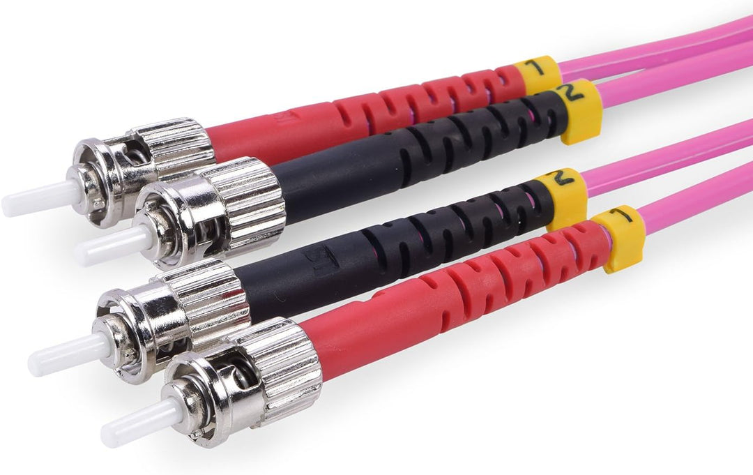 TPFNet 25m LWL Multimode Kabel ST/ST OM4 Duplex 50/125µm 10 Gigabit/s 25,00m 2x ST St. an 2x ST St.,