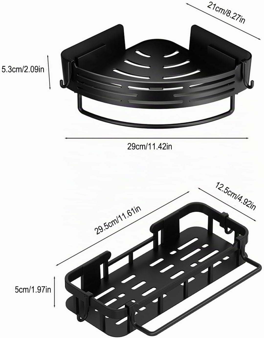 3er-Pack Dusch-/Küchen-Organizer, Caddy, Badezimmer-Caddy, wasserdicht, grosses Fassungsvermögen, Ku