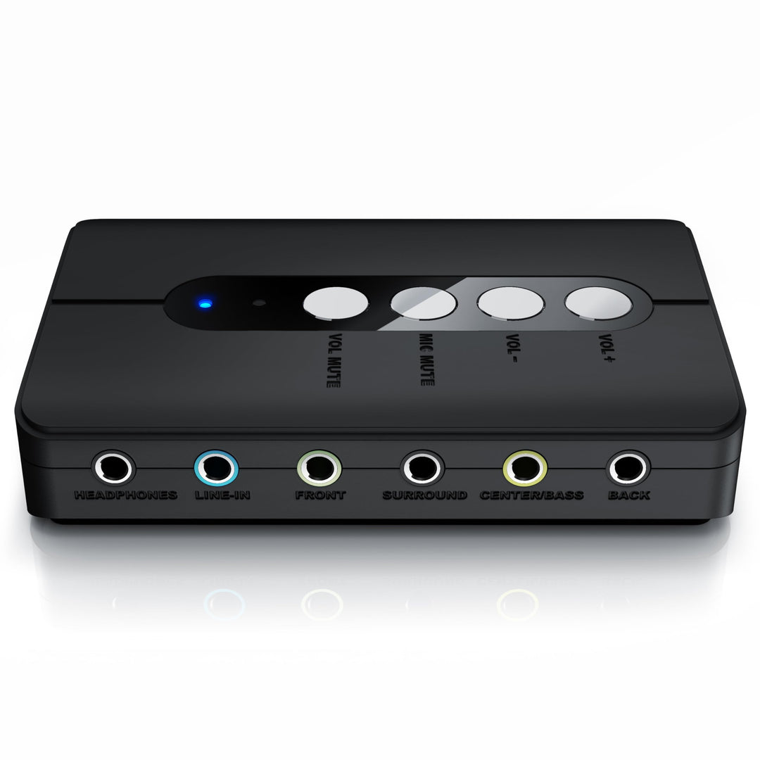 CSL - USB 7.1 Soundkarte extern - 7.1 Surround Sound – Stereo Audio Adapter - Lautstärkeregelung - A