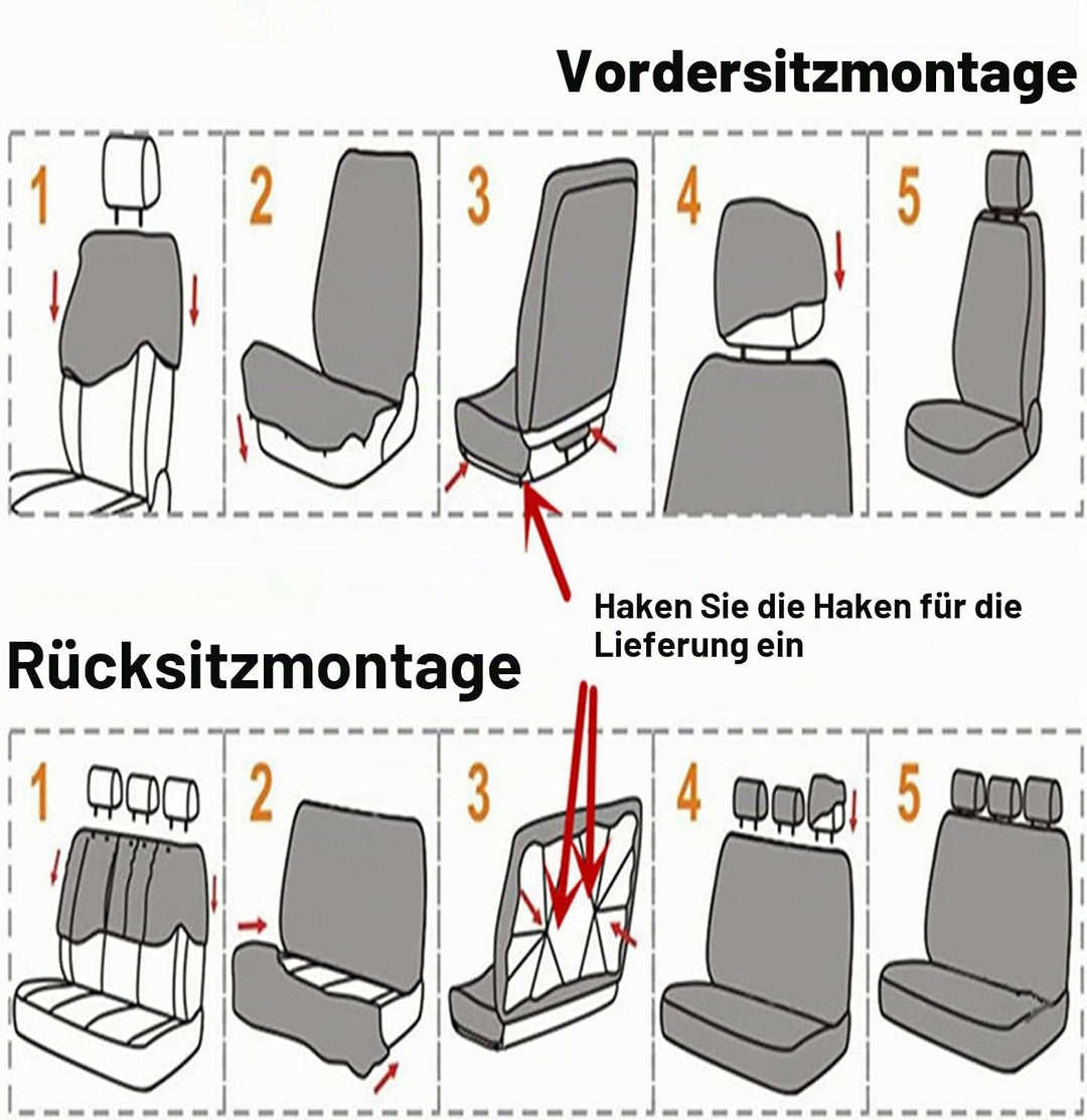 KEAAN 5 Sitzplätze Universal Autositzbezüge Set für Skoda Fabia/Fabia Combi/Fabia Scout PJ NJ 5J 3T4