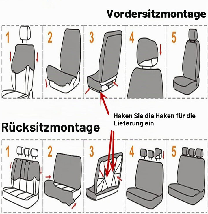 KEAAN 5 Sitzplätze Universal Autositzbezüge Set für Skoda Fabia/Fabia Combi/Fabia Scout PJ NJ 5J 3T4