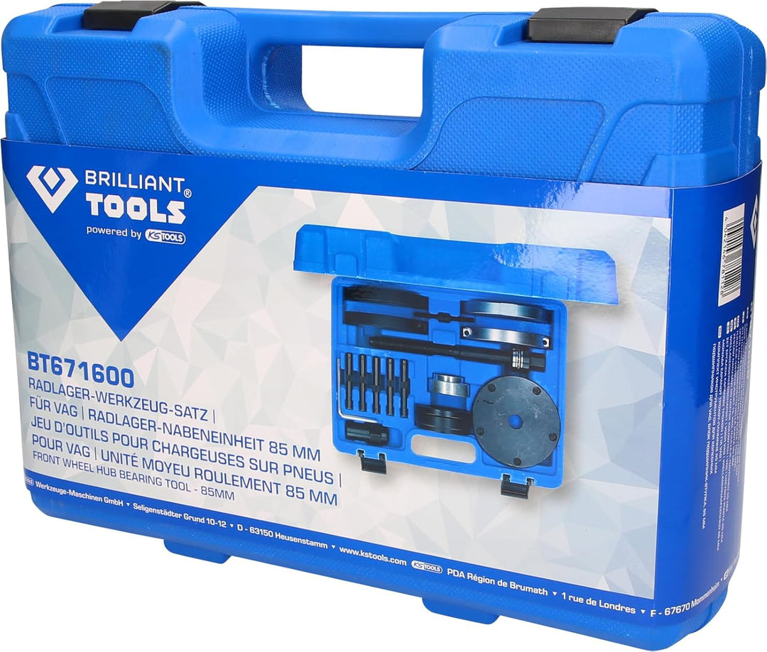 BRILLIANT TOOLS BT671600 Radlager-Werkzeug-Satz, für VAG, Radlager-Nabeneinheit 85 mm [Powered by KS