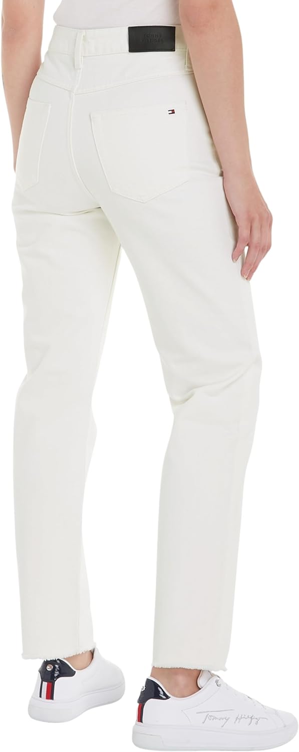 Tommy Hilfiger Damen Classic Straight Hw A Ecru Denim-Hose 30W / 32L Ecru, 30W / 32L Ecru