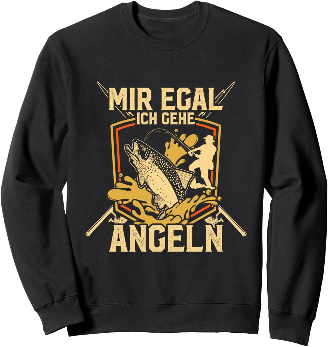 Mir egal ich gehe angeln - Lustiges Angler Angeln Sweatshirt