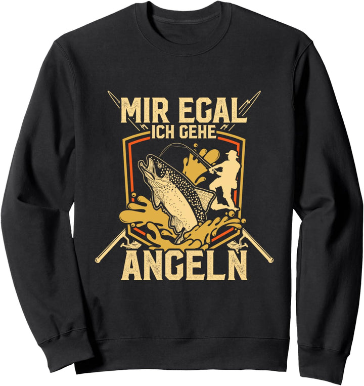 Mir egal ich gehe angeln - Lustiges Angler Angeln Sweatshirt