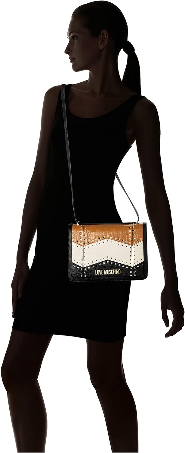 Love Moschino Damen Vorkollektion Schultertasche, Vor-Kollektion Herbst Winter 2021, Schwarz