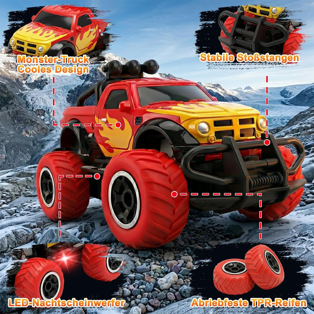 Pup Go Monster Truck Ferngesteuertes Auto mit Licht für Kinder 3+ Jahr, Weihnachten &amp; Nikolaus Gesch