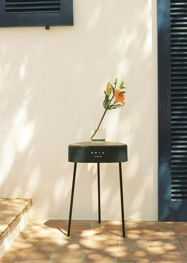 CREATE / Speaker Table 180 / Tischlautsprecher aus Dunkelholz/Unidirektionale Tonqualität 180º, Blue
