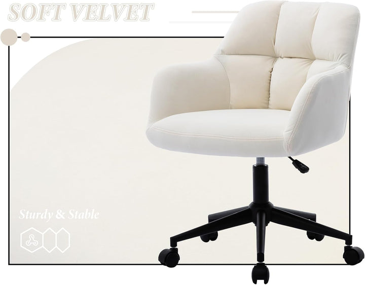 chairus Schreibtischstuhl Samt Bürostuhl 360° Drehstuhl Sessel Arbeitsstuhl Wohnzimmer Schlafzimmer