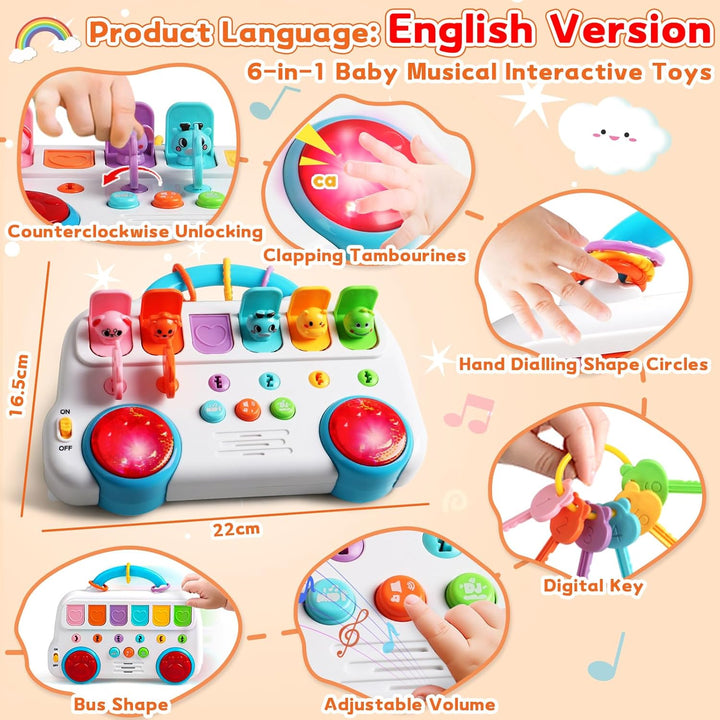 jerryvon Spielzeug ab 1 Jahr-Kinderspielzeug ab 1 Jahre Montessori Babyspielzeug ab 1 Jahre mit Lich