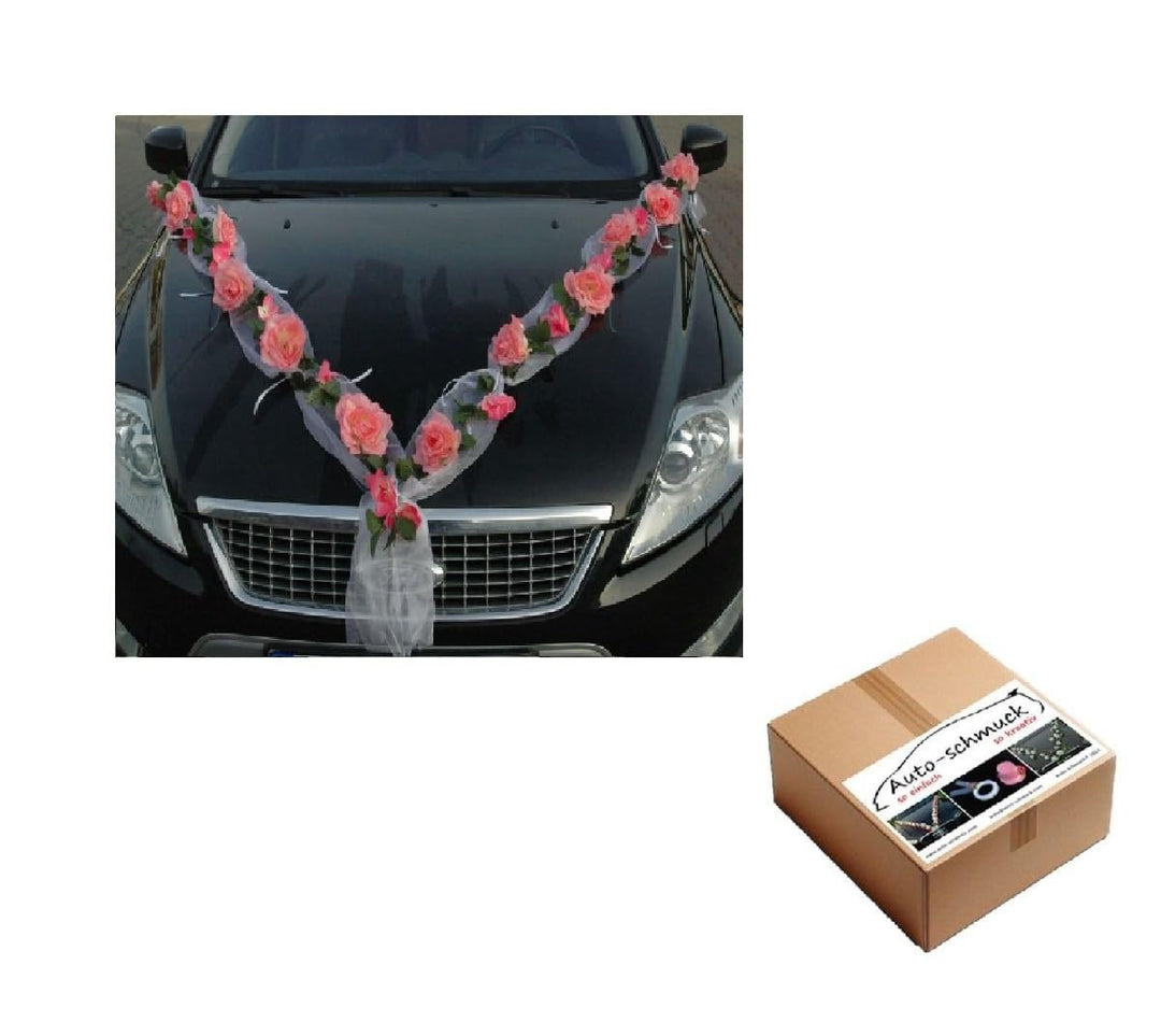 Rosen Girlande Braut Paar Rose Deko Dekoration Autoschmuck Hochzeit Car Auto Wedding ®Auto-schmuck D