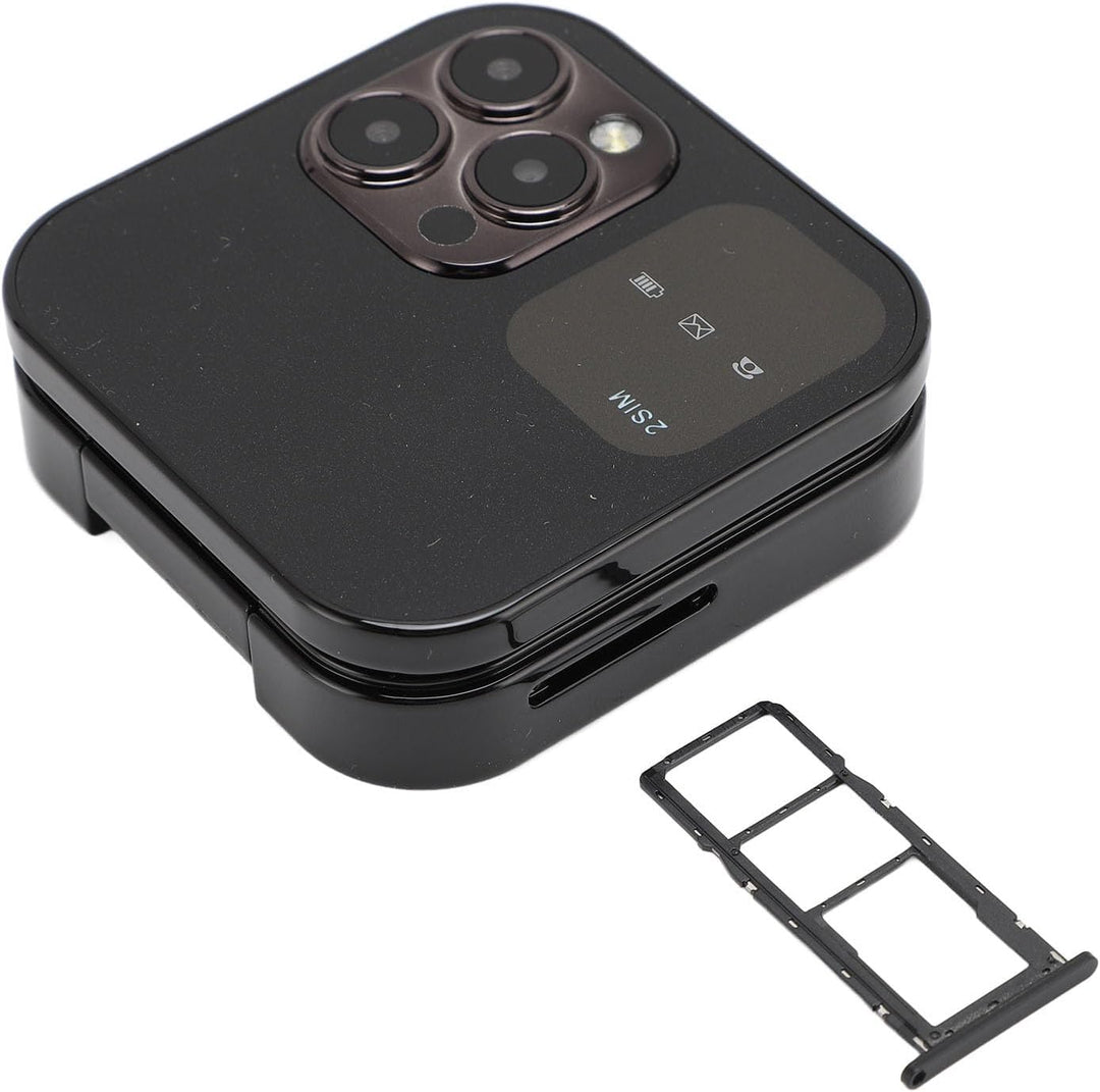 ASHATA Flip-Handy, 2G Faltbares Handy, Winziges Telefon, Unterstützt FM-Radio, Magic Voice, Blacklis