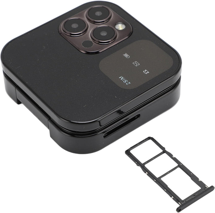 ASHATA Flip-Handy, 2G Faltbares Handy, Winziges Telefon, Unterstützt FM-Radio, Magic Voice, Blacklis