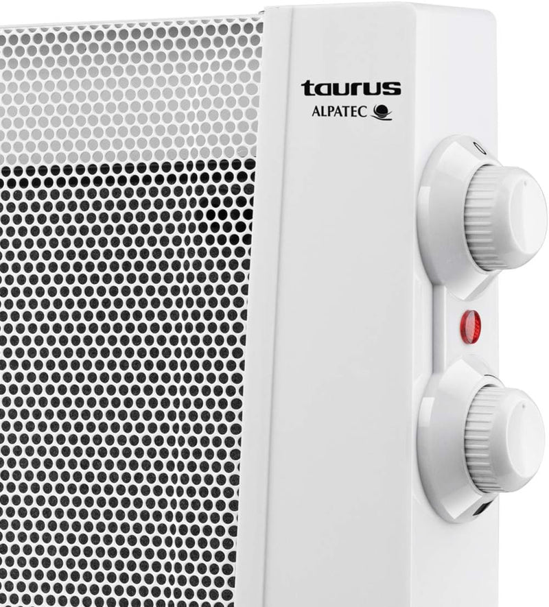 Taurus PRMB 1600 1600 Glimmer-Radiator, W, 3 Temperaturen, regelbarer Thermostat, Räder, Heizschutz,