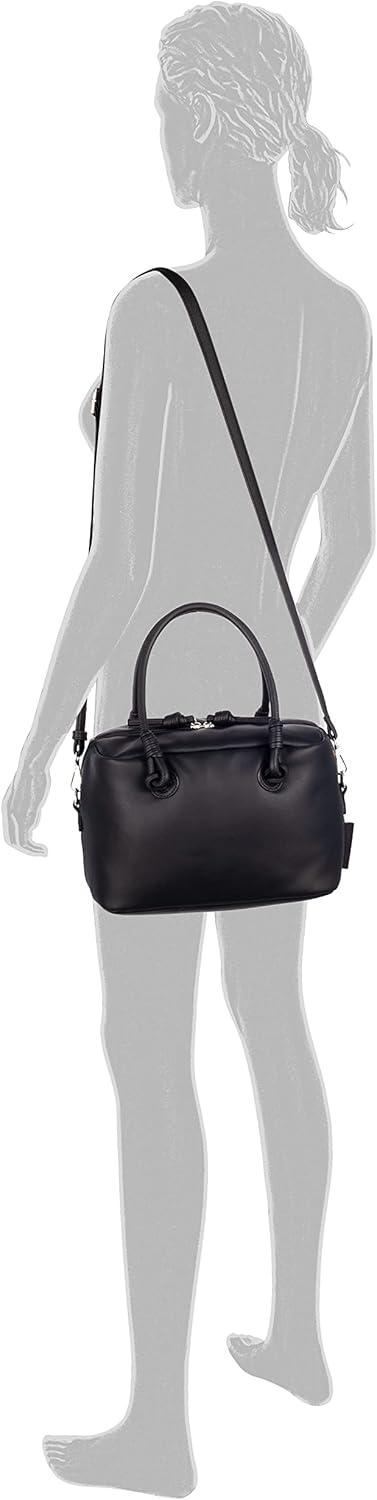 TOM TAILOR Damen Olivia Bowling Bag Handtasche Mittelgross Grau Schwarz, Schwarz