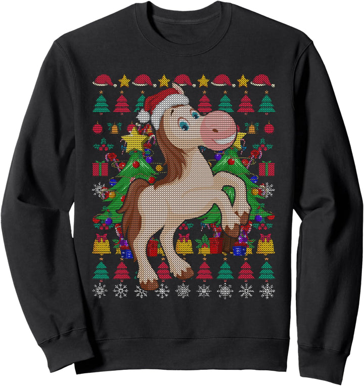 Reiterhof Weihnachten Geschenk Pferd Ugly Christmas Sweatshirt