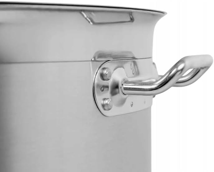 Mega-M Kochtopf GROSSE Induktion aus Edelstahl AISI 443 mit DECKEL PRO Küche Keramik, Elektro, Gas,