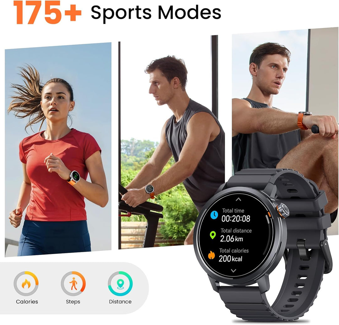KOSPET ORB Smartwatch Herren, Ultra-Leicht, bis zu 25 Tage Akkulaufzeit, 1,43" AMOLED Fitnessuhr mit