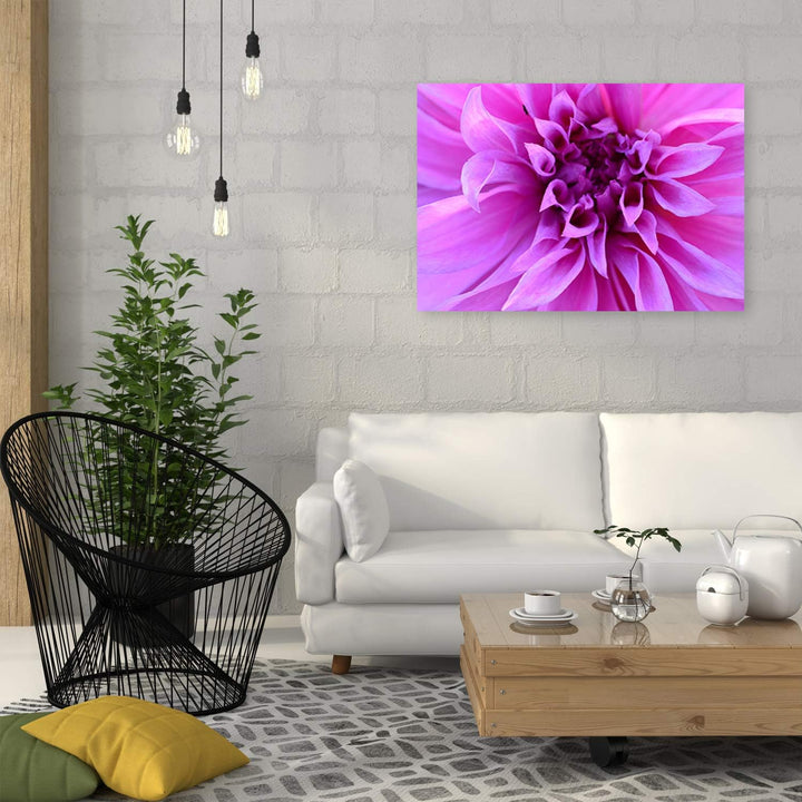 Feeby Bild auf Leinwand Blume Kunstdruck modern Natur Violett 80x60 cm Leinwandbild 80x60 cm Violett