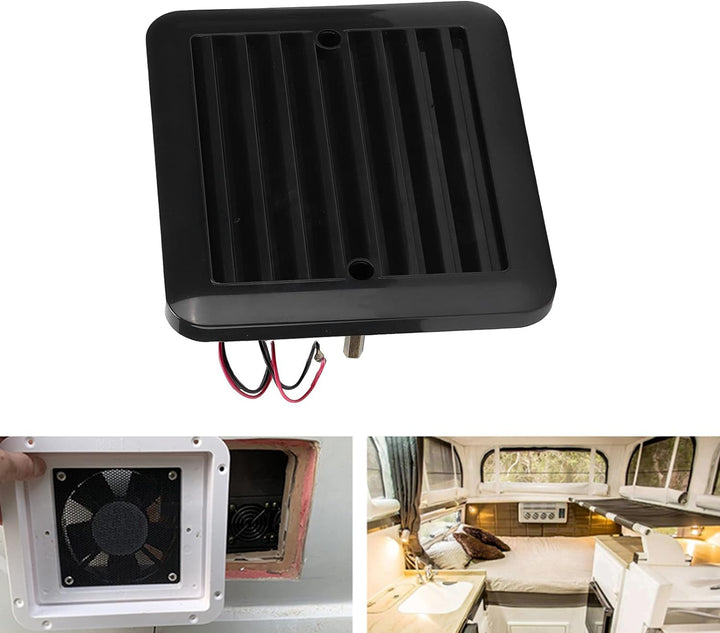 Air Vent Fan, Air Vent Fan Side mit Motor 7 Blades Strong Wind Type Zubehör für RV Motorhome Camper