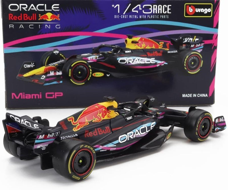 F1 Red BULL RB19 2023 MIAMI GP - MAX VERSTAPPEN 1 Modell Auto DieCast - Massstab 1/43 12 cm - BBurag