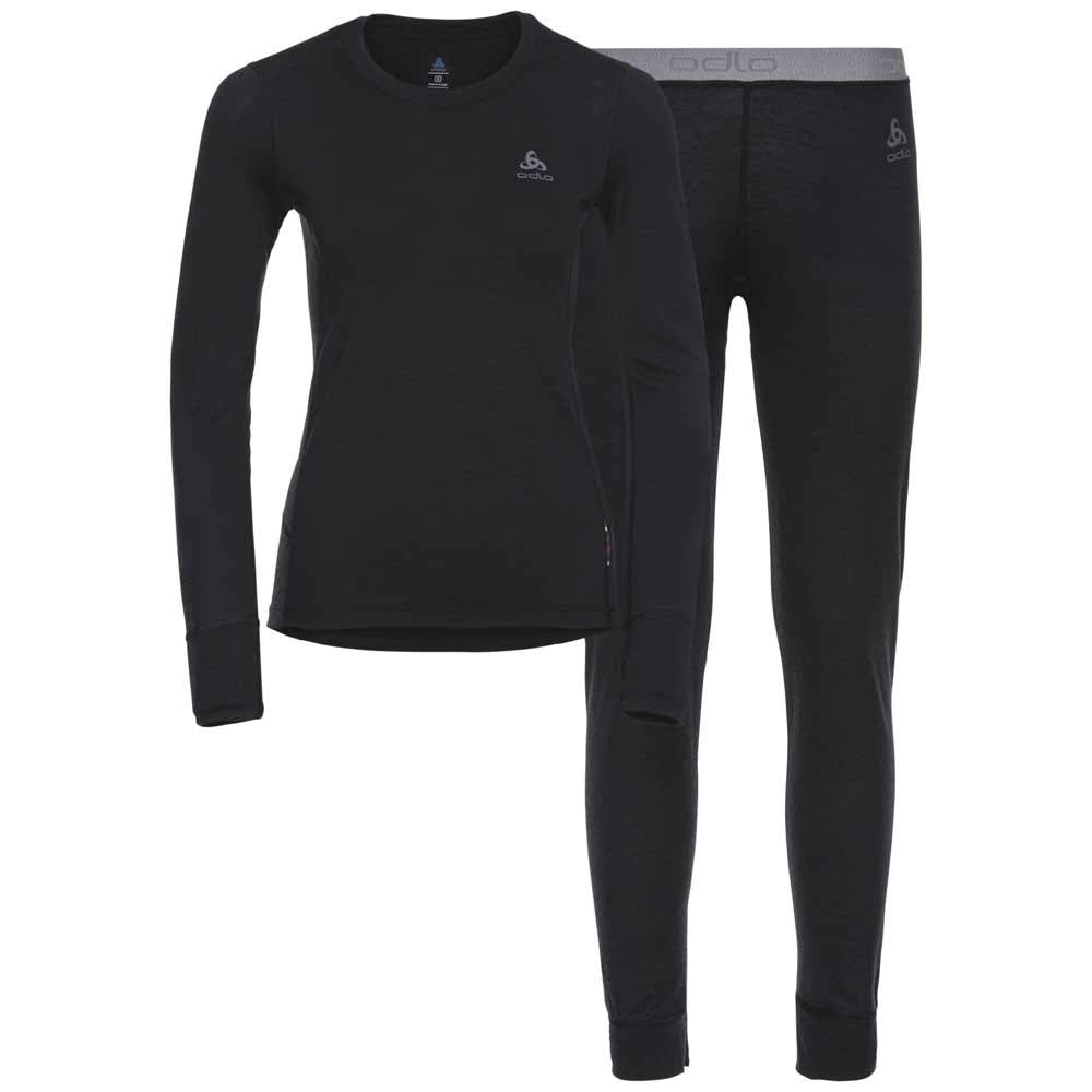 Odlo Unisex 100% Merino 200 Gramm_195741 Funktionsunterwäsche Set (1er Pack) M Black - Black, M Blac