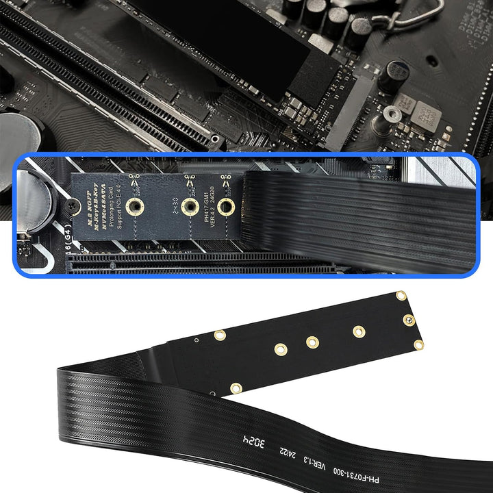 eMagTech NGFF M-Key NVME Stecker auf Buchse Stecker PCI-E 4.0 Verlängerungskabel für Motherboard SSD