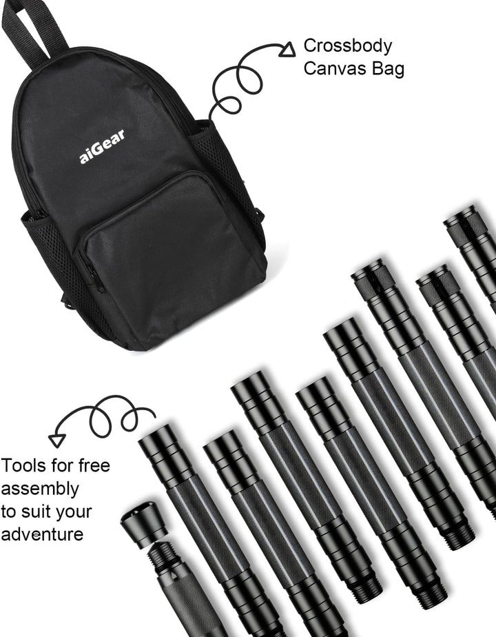 aiGear Taktischestöcke/Wanderstöcke | Upgraded Aluminium Taktische Pole Taktischer Stock | Outdoor 5