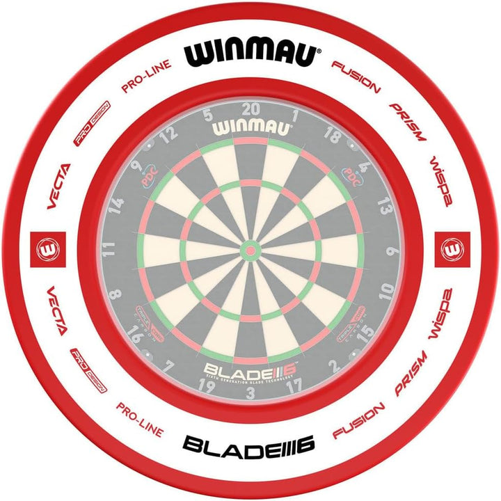 WINMAU Dartscheibe Schutzring – Pro Line 1.0 & 2.0 Rot, Blau, Schwarz & Weiss Dart Surround, Rot