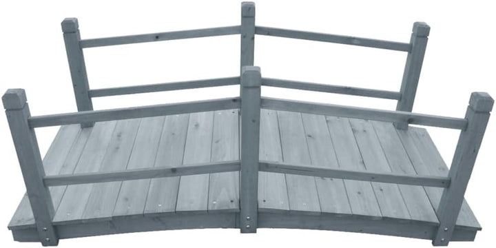 vidaXL Tannenholz Massiv Gartenbrücke Rustikal Teichbrücke Dekobrücke Holzbrücke Teich Brücke Garten