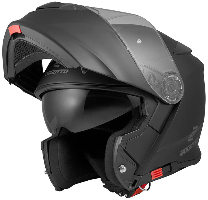 Bogotto V271 Motorrad Klapphelm (Black Matt,XS) XS Schwarz Matt, XS Schwarz Matt