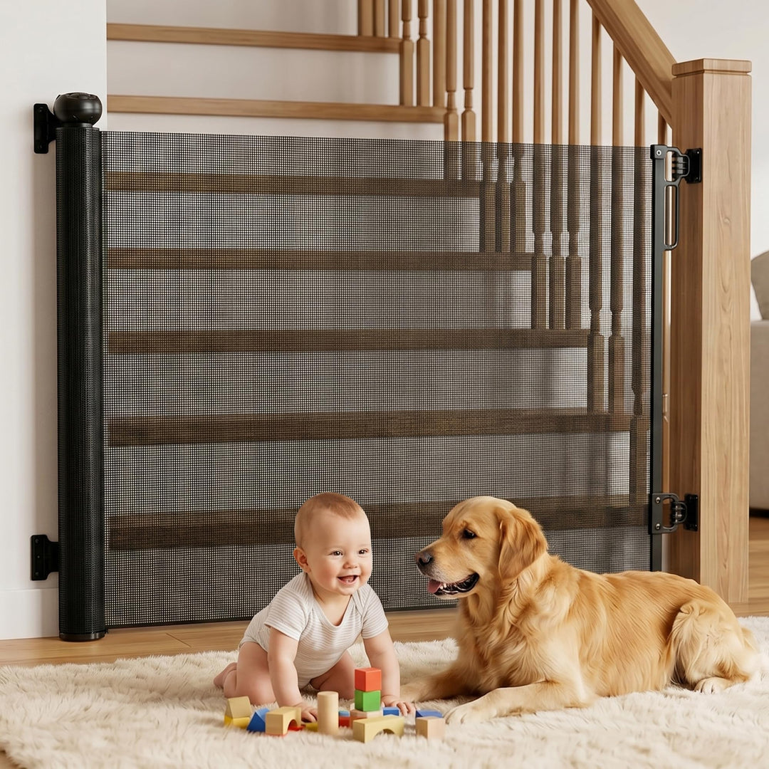 Treppenschutzgitter Ausziehbar 0-140 cm, Baby Absperrgitter Kinderschutzgitter, Türschutzgitter für