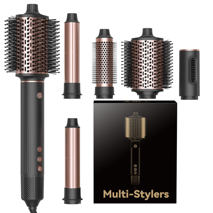OKWRAP Haarstyler Hair Styler Set 110000U/Min Hairstyler 5 in 1, Multistyler 1300W Mit Föhn mit Rund