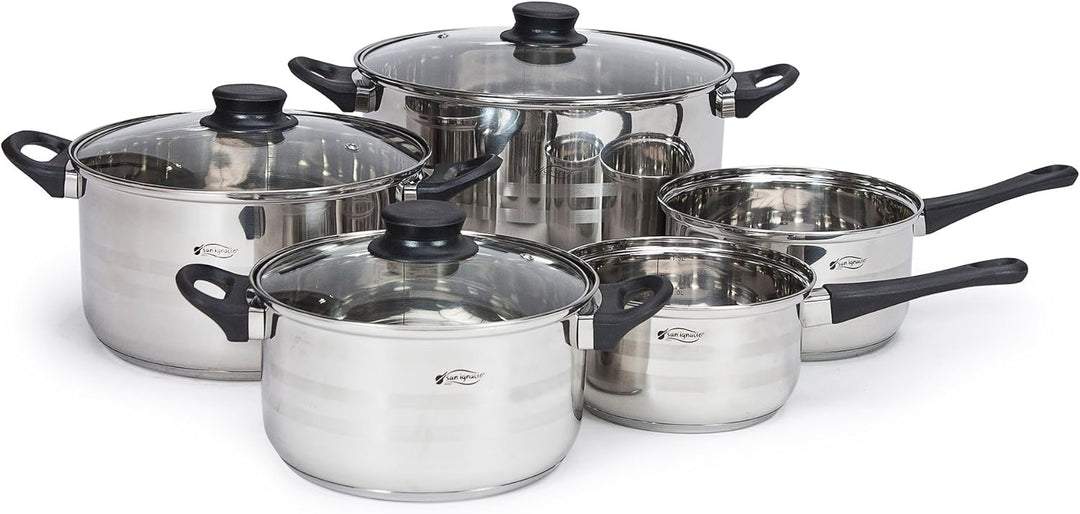San Ignacio Q1876 – Kochtopf-Set, Edelstahl, Ø16x9 Ø18x10 Ø20x11,5 y Ø24x13,5, SG-8051, Ø16x9; Ø18x1