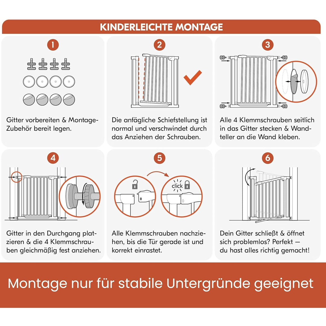 Hauck Türschutzgitter / Treppenschutzgitter für Kinder Open N Stop KD Safety Gate inkl. 21 cm Verlän