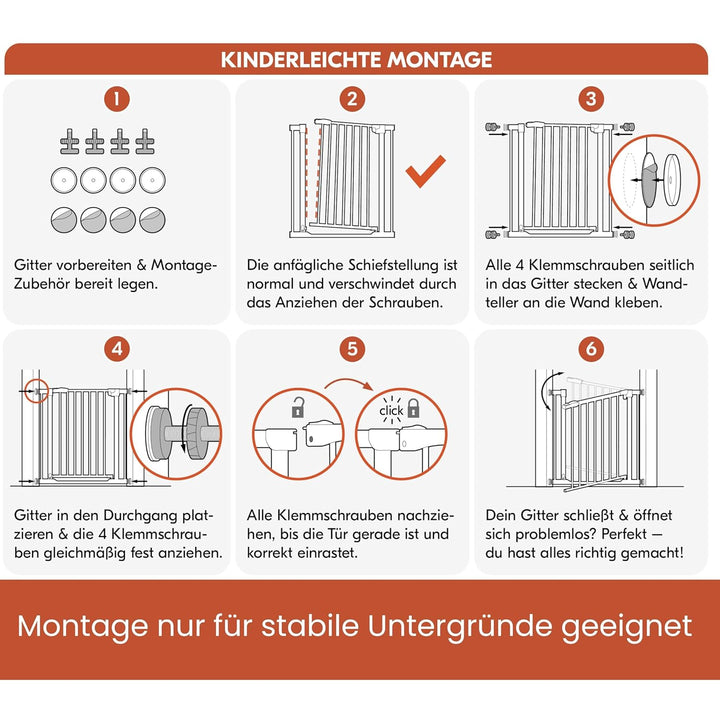 Hauck Türschutzgitter / Treppenschutzgitter für Kinder Open N Stop KD Safety Gate inkl. 21 cm Verlän