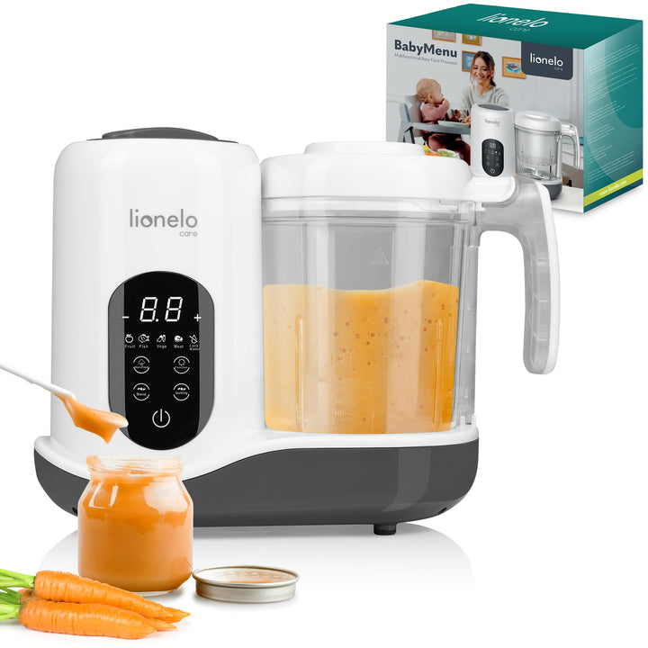 LIONELO BABYMENU Multifunktionale Küchenmaschine zur Zubereitung von Babynahrung 300 4 Programme Däm