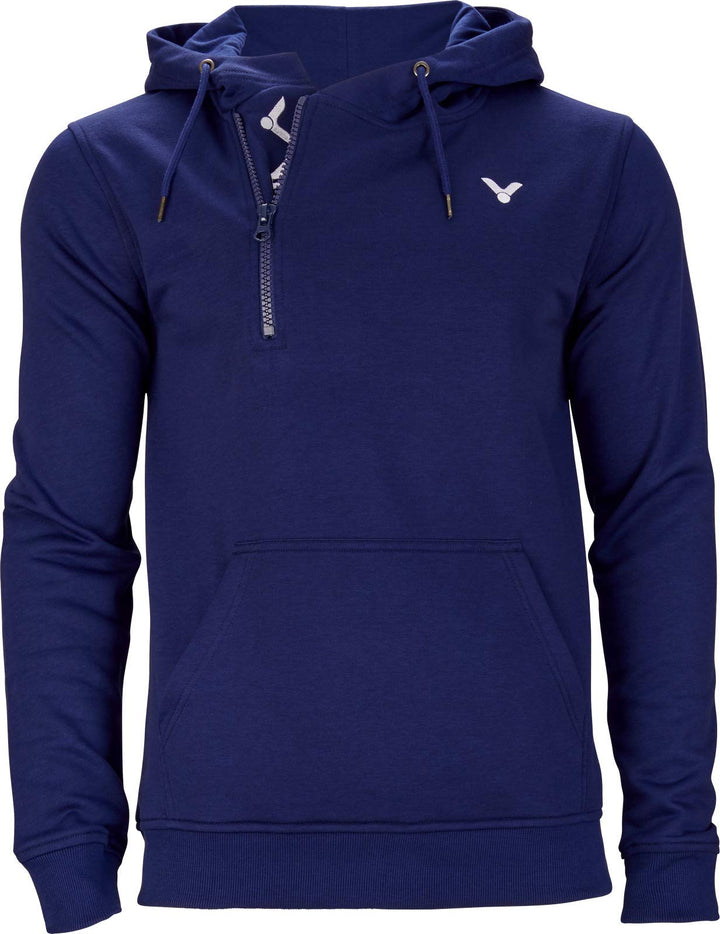 VICTOR Unisex Sweater Team Sweater Team Blue - Unisex Hoodie mit Kapuze und Reissverschluss XS Navy