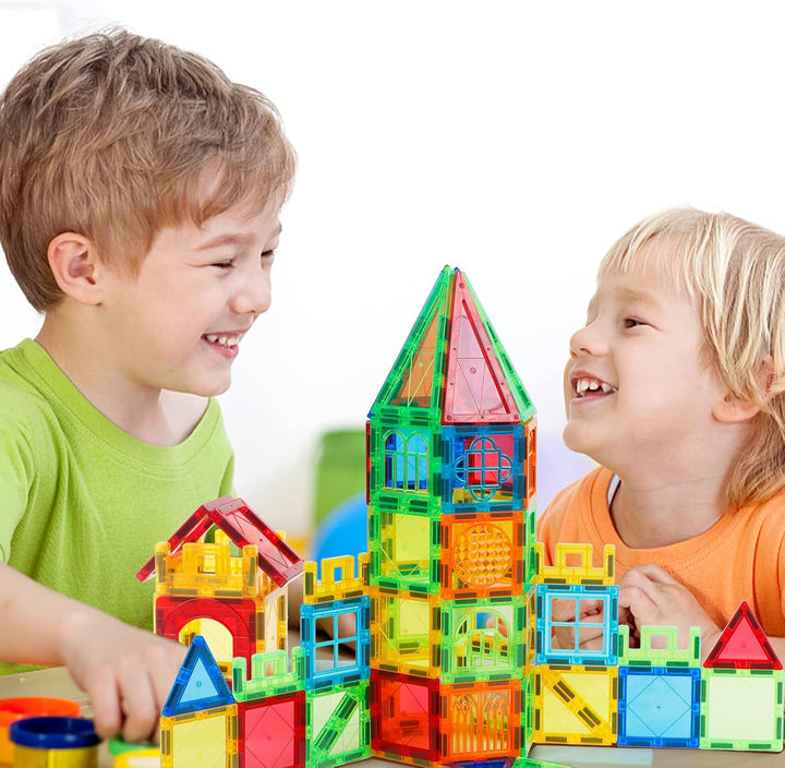Magblock 100 Teile Magnetische Bausteine für Kinder Magnetspielzeug Magnete Bauklötze Konstruktion S