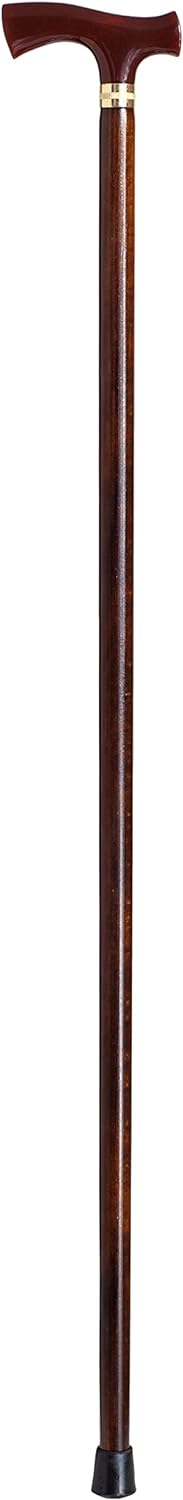 Gehstock, Unterstützung, elegante Oberfläche, Perlmuttgriff aus roter Muschel und Stab aus robustem
