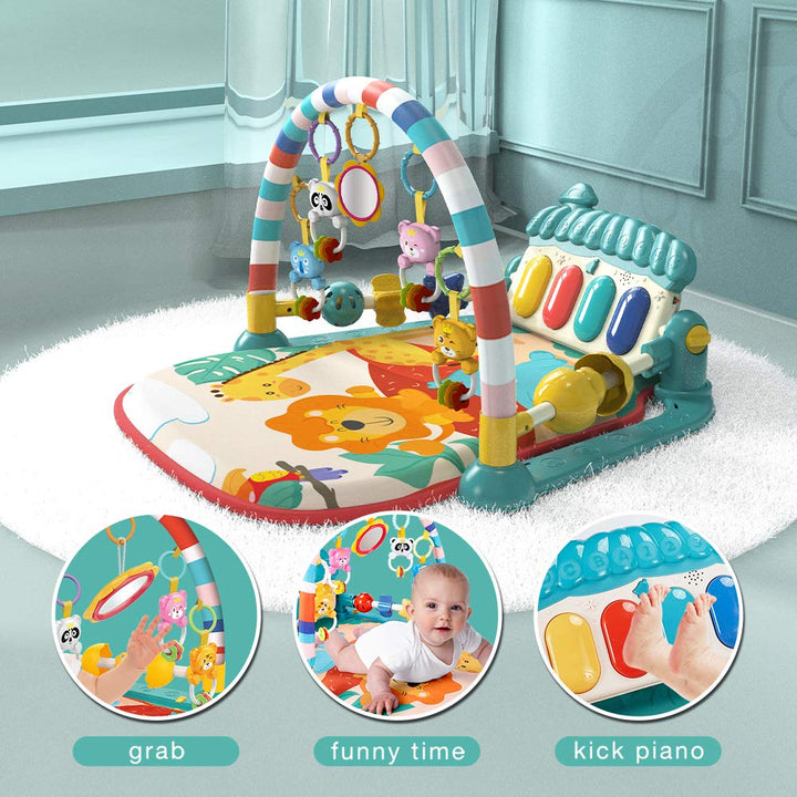 Eners Baby Gym Spielmatte Musikalische Aktivitätsmatte Piano Baby Play Gym Bauchzeit Gepolsterte Mat