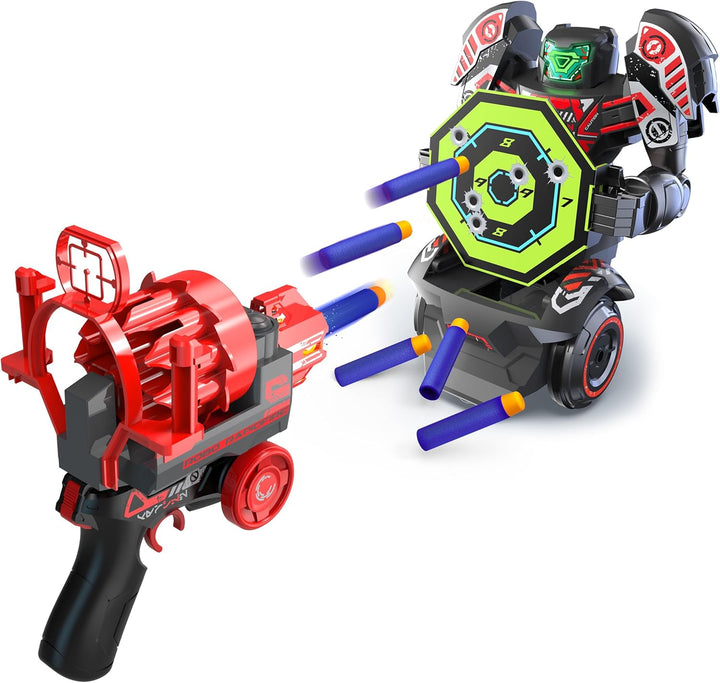 YCOO Robo Rapidfire, Roboter mit LED-Lichtern im Gesicht und Soundeffekten, 2 Spielformen, zielgeric