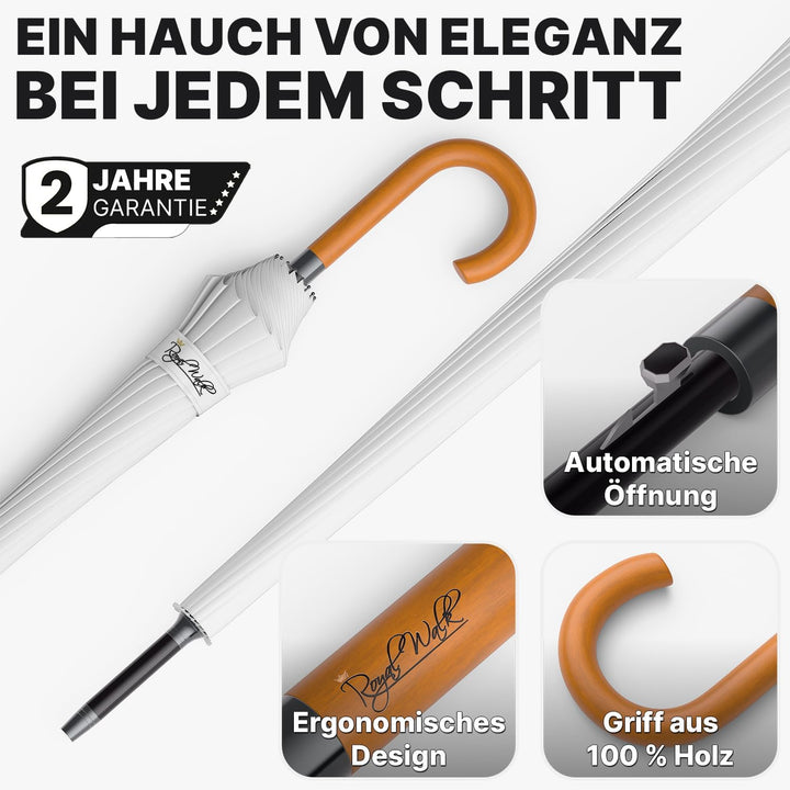 Royal Walk Regenschirm Gross Sturmfest Golf Schirm XXL Stabiler Stockschirm | Grosser Regenschirm fü