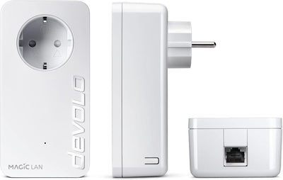 devolo 8413 Magic 2 LAN Starter Kit, LAN Powerline Adapter -bis 2.400 Mbit/s, ideal für Gaming & Hom