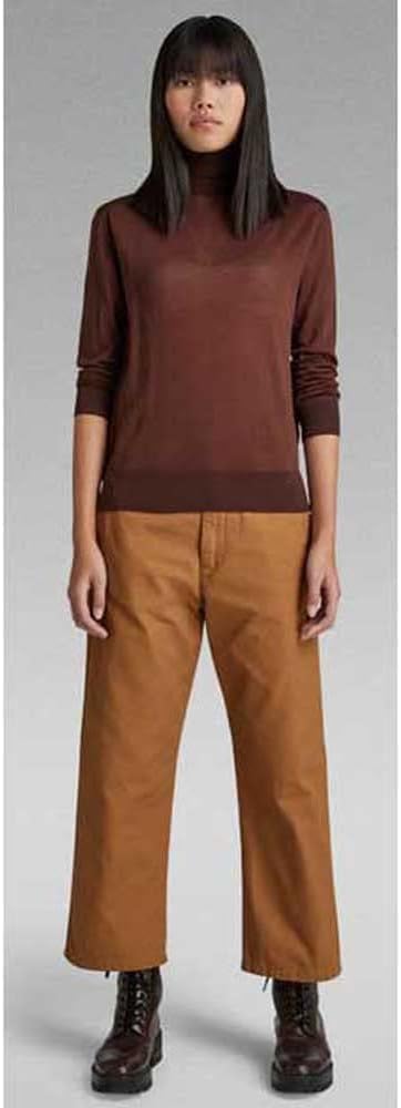G-STAR Damen Core Roll Neck Knitted Sweater XS Braun (Chocolate Lab D21961-d166-d312), XS Braun (Cho